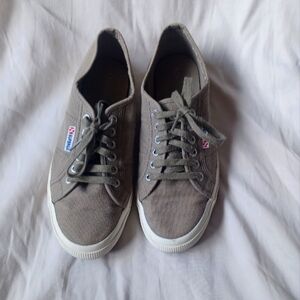 Superga Gray canvas sneakers 8.5